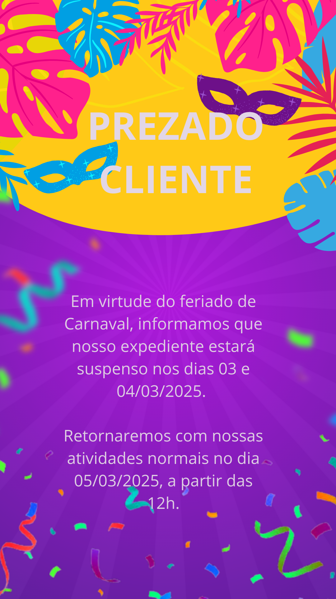 banner de carnaval